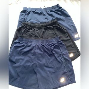 3 pairs of Men’s New Balance Running shorts size XL. Barley used
